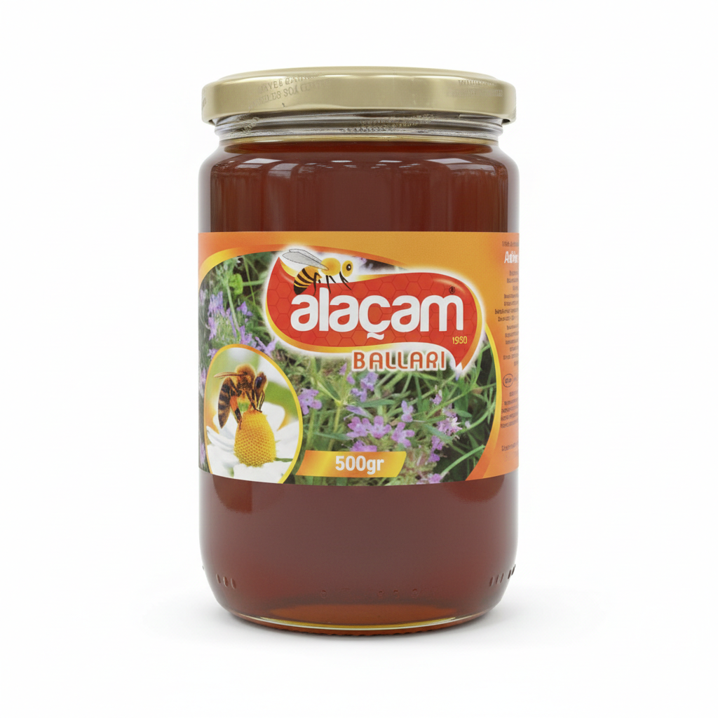 Alaçam Balları Organik Çiçek Balı 500gr
