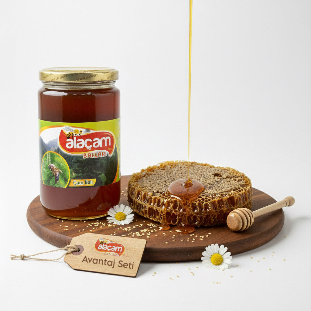 Alaçam Balları Fırsat Paketi (Karakovan Balı 1000gr + Çam Balı 500gr)